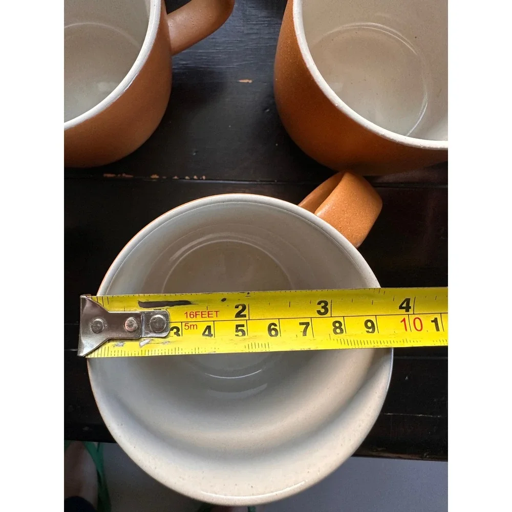 West Elm Kaloh Stoneware Mug Collection Aaron Probyn Set of 8 Ocher Coffee Cups
